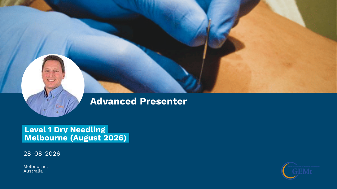 Elevate Your Clinical Skills: Level 1 Dry Needling Course with Robert De Nardis